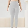 thumbnail image 4 of HXWCHs Junior's Bootcut Yoga Pants 4 Pockets High Waist Tummy Control Pants Light Gray XXXL, 4 of 5