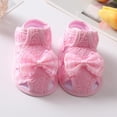 thumbnail image 4 of Cotton Summer Bowknot Hollow Barefoot Sandals & Headbands for Baby Girl Toddlers 13-18 Months, 4 of 12