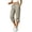 Beige, variant on Women's Capri Cargo Pants, Elastic Waist Cropped Hiking Pants for Women, Lightweight Quick Dry Jogger Trousers with Multi Utility Pockets, Adjustable Capri Length Streetwear Travel Pants Beige L