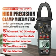 Jinveno ST180 4000 Counts Digital Current Clamp Meter NCV Multimeter Tester (Red)