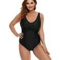 thumbnail image 5 of Maillots de Bain une Pièce pour Femmes Grande Taille, Contrôle du Ventre, devant Torsadé, Froncé, 5 of 5