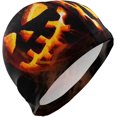 thumbnail image 1 of FYBTO Swimming Cap Halloween Pumpkin Unisex Adult FYBTO Polyester, 1 of 4