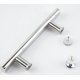 thumbnail image 2 of 2 tiradores de puerta de ducha de acero inoxidable cromado para baño y cocina, plateado, 145mm, 2 of 3