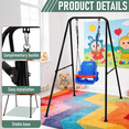 thumbnail image 6 of G TALECO GEAR Foldable Swing Stand for Kids, Toddler Swing Frame, Metal Swing Sets for Backyard, Outdoor/Indoor, Fits for Most of the Toddlers Swings, Black, 6 of 8