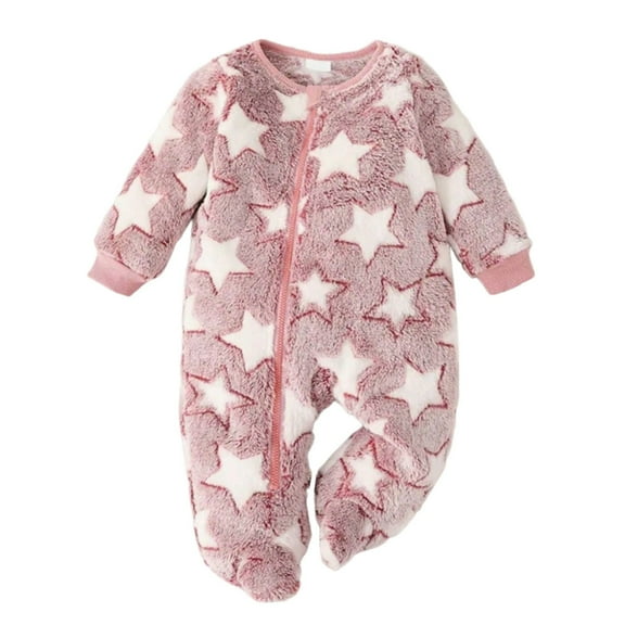 RUTAYY Children Boys Girls Jumpsuits Cute Cartoon Star Long Sleeve Fall Winter Soft Comfortable Playful Vacation Romper