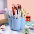 thumbnail image 2 of EARKITY Pencil Holder, Desk Pencil Organizer, 360-degree Rotating Pencil Pen Holder, 6 Slots Desktop Storage Pen Organizers, Cute Pencil Cup Pot for Office School Home & Art Stationery Supplies, 2 of 5