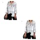 thumbnail image 4 of Guardurnaity Camisa a cuadros de rayas de manga larga para mujer, blusa con cuello en V, fiesta de oficina, viaje, compras, Top, accesorios de ropa, Type3 NO3, 4 of 6