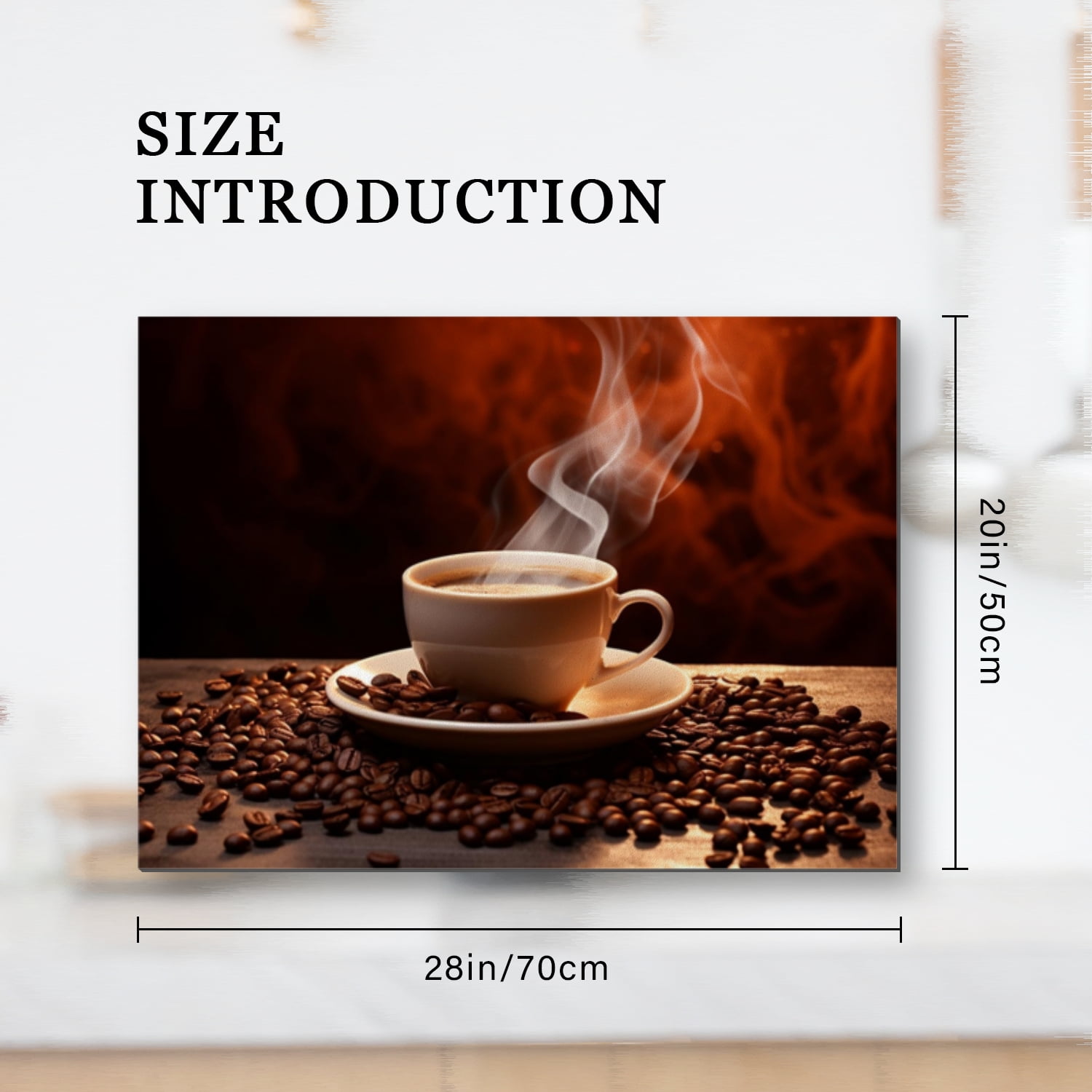 Square Flat Top Stove Covers for Electric Stove, Coffee Beans on the Table Print Foldable Range Covers Mat, Oilproof Waterproof Decoration Pad for Kitchen RV (28×20 Inch)