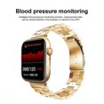 thumbnail image 4 of Reloj inteligente IP68 resistente al agua para hombre, mide la frecuencia cardíaca, la presión arterial, el oxígeno, las llamadas, reloj inteligente para Apple Android Watch para mujer, azul, 4 of 5