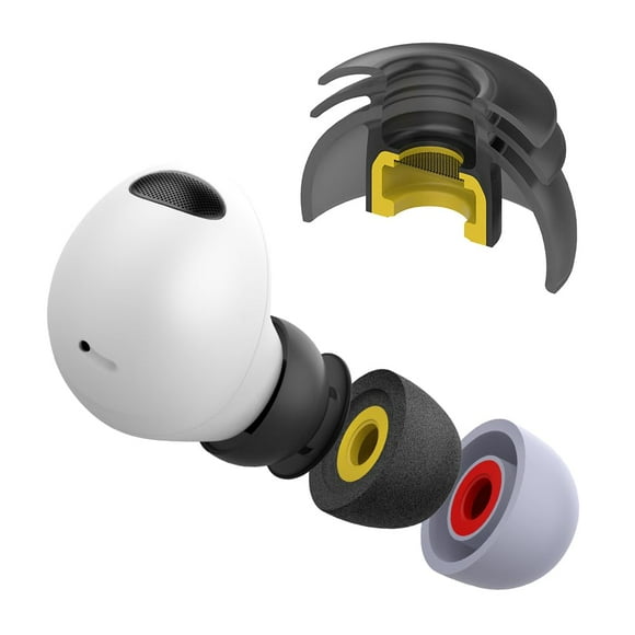 diofit/Galaxy Buds2 Pro/Beats Fit Pro/Beats Studio Buds Eartips Compatible for Samsung & Beats (Silicone Black(M))