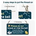 thumbnail image 3 of Fun-plus Baby Sleeping Sign for Front Door - 10"x5" PVC Plastic Hanging Sign, Do Not Knock or Ring the Bell - It Upsets the Dog and Baby, Which Upsets Mom, 3 of 8