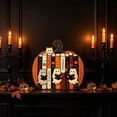 thumbnail image 5 of Halloween Wooden Pumpkin Bookshelf Decor, Rustic Pumpkin Tabletop Ornament with Fall Design, Seasonal Home Decoration for Shelf Mantel Desk Living Room Office Party Display, 5 of 6