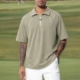 thumbnail image 2 of Men's Raglan Short Sleeve Quarter Zip Golf Shirt Big & Tall Oversized Loose Fit Workout Top Breathable Quick Dry Moisture Wicking Streetwear Tee Side Slits, 2 of 5