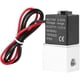 thumbnail image 1 of Válvula de aire solenoide eléctrica de 2 vías, normalmente cerrada, CA 110 V, 1/4 de pulgada NPT, color negro y plateado, 1 of 5