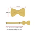 thumbnail image 3 of INSPIRE CHIC Men's Pre-Tied Bow Ties Adjustable Strap Solid Color Knitted Bowtie Light Yellow, 3 of 5