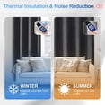 thumbnail image 6 of JIATER Blackout Curtains Set of 2 Panels for Bedroom Living Room 52 x 72 inch,Thermal Insulated Room Darkening Blackout Curtains with Grommet,Gray, 6 of 7
