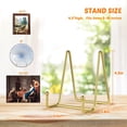 thumbnail image 2 of Mocoosy 2 Pack 4 Inch Gold Plate Stands for Display, Metal Square Wire Easel Stand, Plate Holder Display Stands, Picture Frame Stands for Display Photos, Decorative Platter, Book and Table Top Arts, 2 of 7