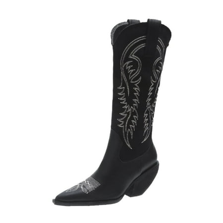

Qufokar Knee High Flat Boots for Women High Boots for Women Flat Wide Calf High Women S Shoes Breathable Retro Fashion Heels Zipper Boots Women S Boots