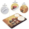 thumbnail image 4 of Cats Suits Hats Ruins Dish Drying Mat Dish Drainer Rack Mats Water Absorbent Non-Slip Easy Clean Heat Resistant for Kitchen Counter, 4 of 8