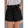 thumbnail image 1 of ABPHQTO Shorts de mujer de punto en mezcla de algodón negro con bolsillos, 1 of 5