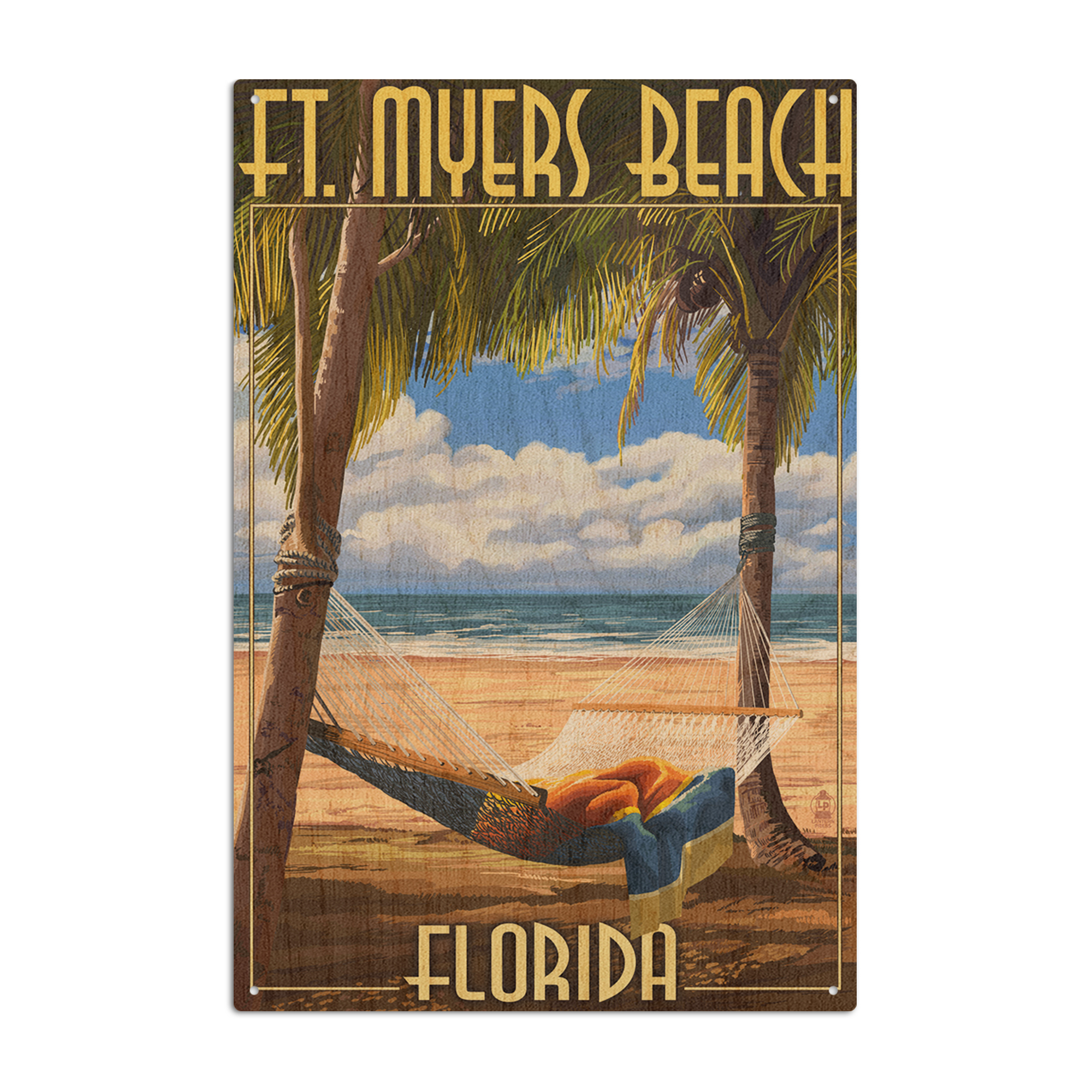 Ft. Myers Beach, Florida, Hammock Birch Wood Wall Sign (6x9 Rustic Home ...