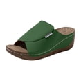 thumbnail image 4 of Dakaela Orthopedic Wedge Sandals for Women 2026 Comfortable Casual Platform Summer Beach Vacation Slides with Arch Support Size 6-10 Green, 4 of 5