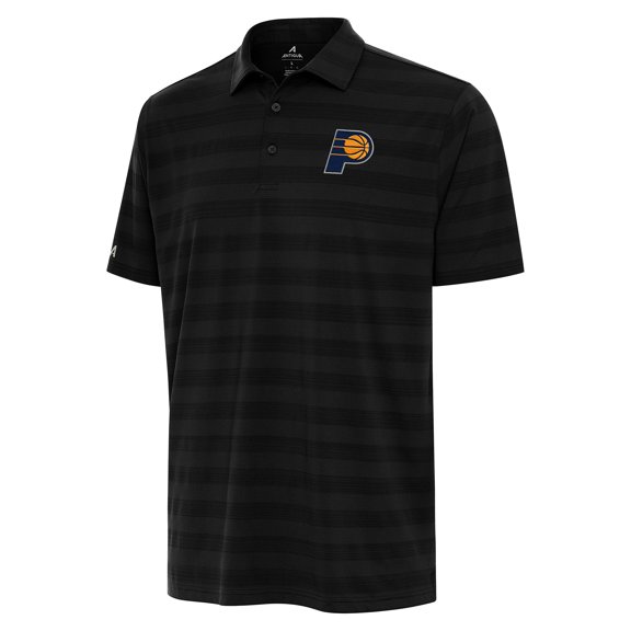 Men's Antigua Black Indiana Pacers Big & Tall Tunnel Polo