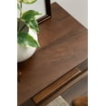 thumbnail image 3 of Kate and Laurel McCutcheon Floating Wood Storage Shelf, 18 x 12 x 6, Walnut Brown, Decorative Transitional Floating Bedroom Nightstand with a Concealed Cubby Compartment, 3 of 9