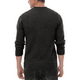 thumbnail image 2 of Puztloy Men's Sweater Pullover Crewneck Long Sleeve Lightweight Knit Soft Casual with Ribbing Edge Knitwear sweaters Dark Grey, 2 of 8