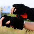 thumbnail image 6 of Yoetaun Women Girls Lovely for Claw Thick Half Fingerless Gloves y Plush, 6 of 9