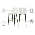 thumbnail image 3 of Meridian Furniture Sleek Cream Velvet Stool (Set of 2), 3 of 4