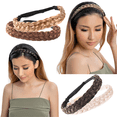 thumbnail image 5 of Diadema trenzada de pelo sintético de 5 hebras, trenzas trenzadas anchas gruesas clásicas, diadema elástica multicolor MFZFUKR CPB-DE-LYY873-3, 5 of 5