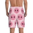thumbnail image 2 of JUNZAN Pig Nose Pattern Sleep Pajama Shorts for Men,Men's Pajama Bottoms,Sleepwear,Pj Shorts, 2 of 7