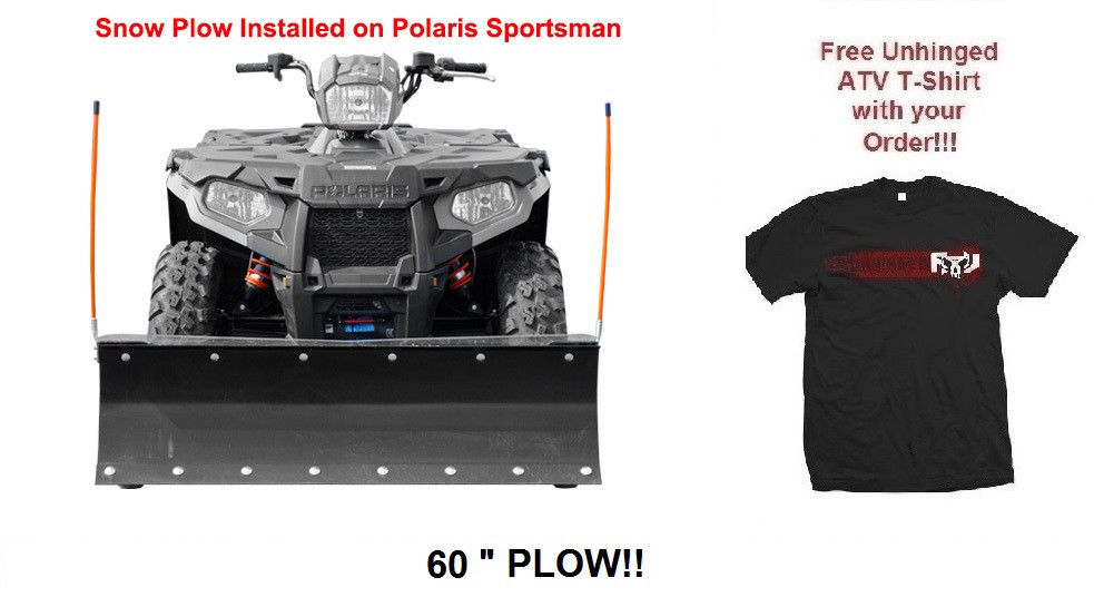 60" SUPERATV Polaris Sportsman SP Plow Pro Heavy Duty Snow Plow
