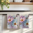 thumbnail image 7 of Pink Blue Floral Kitchen Towels Set of 2, Butterflies Retro Oil Painting Absorbent Dish Towels for Kitchen, Microfiber Hand Towel, Quick Drying Tea Towel for Cleaning Decorative Dishcloths, 7 of 7