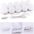 thumbnail image 1 of Luz de espejo, kit de 10 bombillas Hollywood LED regulables para espejo de baño cosmético (espejo no incluido), 3 colores, 10 niveles de brillo con adaptador, 1 of 1