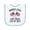 White and Light Blue, variant on Inktastic My First 4th of July America's 250th Baby Terry Cloth Bib