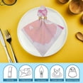 thumbnail image 6 of WERPE Rabbit Baby Rabbit Heart Polyester Cloth Napkins for Farmhouse Party Dining Table Decor - Set of 6 2 PCS, 6 of 7