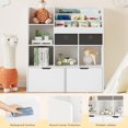thumbnail image 6 of Toy Storage Organizer 47.8in Kids Bookshelf with Drawers Modern Bookcase with Cubbies Floor Storage Cabinet Wooden Toy Chest Playroom, Classroom, Nursery, Kids Room, 6 of 7