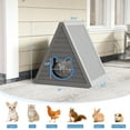 thumbnail image 3 of Triangular Cat House for Outdoor Weatherproof Shelter Cute Design with Cat Shaped Entrance for Indoor & Outdoor, 3 of 6