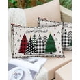 thumbnail image 6 of Xmas Tree Merry Christmas Throw Pillow Cover,Seasonal Winter Snowflake Rectangle Decorative Pillow Case Protector Soft Cushion Cover Lumbar Pillowcase for Couch Sofa Bedroom Car Chair Decor 16x24 In, 6 of 8