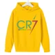 thumbnail image 4 of Sudadera con capucha de moda CALIENTE 2024 para niños, fanático del fútbol, CR7, camiseta de entrenamiento de fútbol de primavera y otoño para niños, jersey casual cepillado, 4 of 5