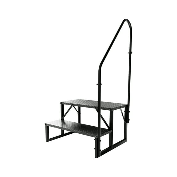 Fruyyzl Black Case Iron 24.25" x 16.53" RV Ladder Anti-Slip