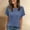 Blue, variant on TODOZO T Shirts for Women Loose Fit Casual Lightweight Soft Basic Tees Summer Tops for Women 2025 Women Shirts Summer Sweaters Short Sleeve Tunic Tops 2025 Casual Business Blouses Black L