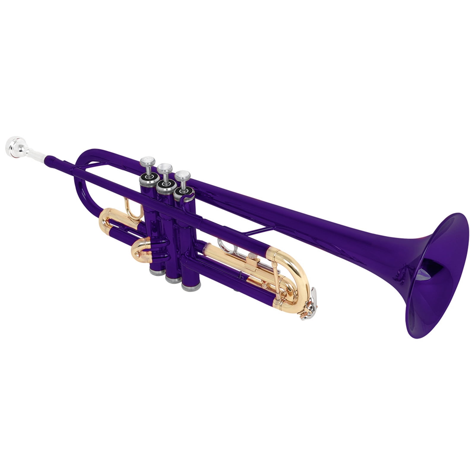 Standard Trumpet Brass Student Trumpet Instrument With Storage Case Horn for Children and Adults Beginner