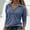 Blue, variant on Womens Long Sleeve Zip Up Shirt Casual Spring Tops Fashion Collar Pullover Blouse Lightweight Solid Color Zipper Front Tunic Stylish Comfortable Tops for Work Daily Wear