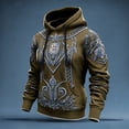 thumbnail image 2 of Curuila Mens Hoodies With Pocket Graphic Print Long Sleeve Hooded Sweatshirt For Men Autumn Winter Fashionable Pullover Tops Size Xl, 2 of 3