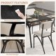 thumbnail image 5 of QinaQin Juego de comedor moderno de 5 piezas para departamento, mesa rectangular pequeña con repisa y 4 sillas tapizadas, ideal para desayunador, 5 of 8