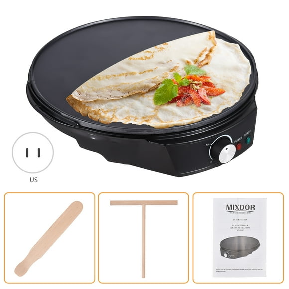 Electric cake bell,Roti Blintzes Includes Celsius Temperature Non-stick 11 Inches Maker Includes Wooden And 1200w 50-210 Celsius Wooden And Batter Maker 1200w 50-210 Non-stick Pancake Roti 11 Inch 11