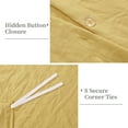 thumbnail image 5 of HOMERRY Microfiber Fabric Twin Size Ruffles Fabric Duvet Cover Set,2Pcs, 68×90in Yellow., 5 of 9